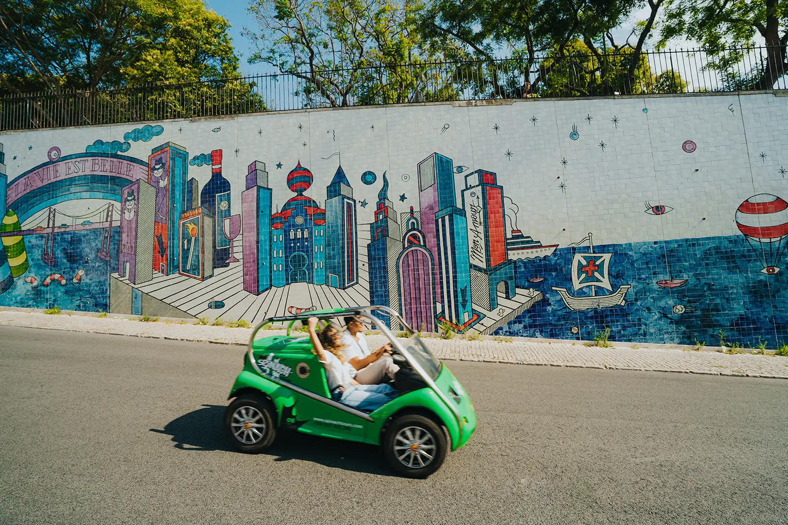 Lisbon Street Art Tour on an Electric Car - 1