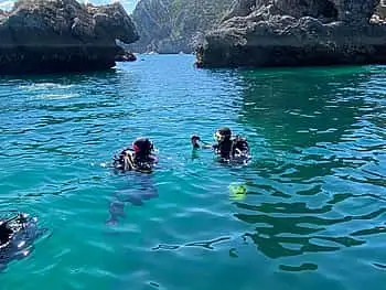 Meu primeiro mergulho no oceano em Albufeira - 1