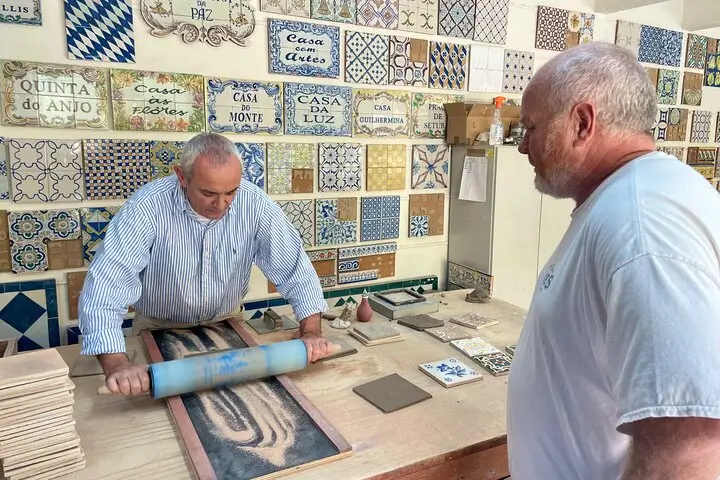 Exclusive Tiles Painting Workshop with Wine Tasting and Sesimbra Private Tour - 5